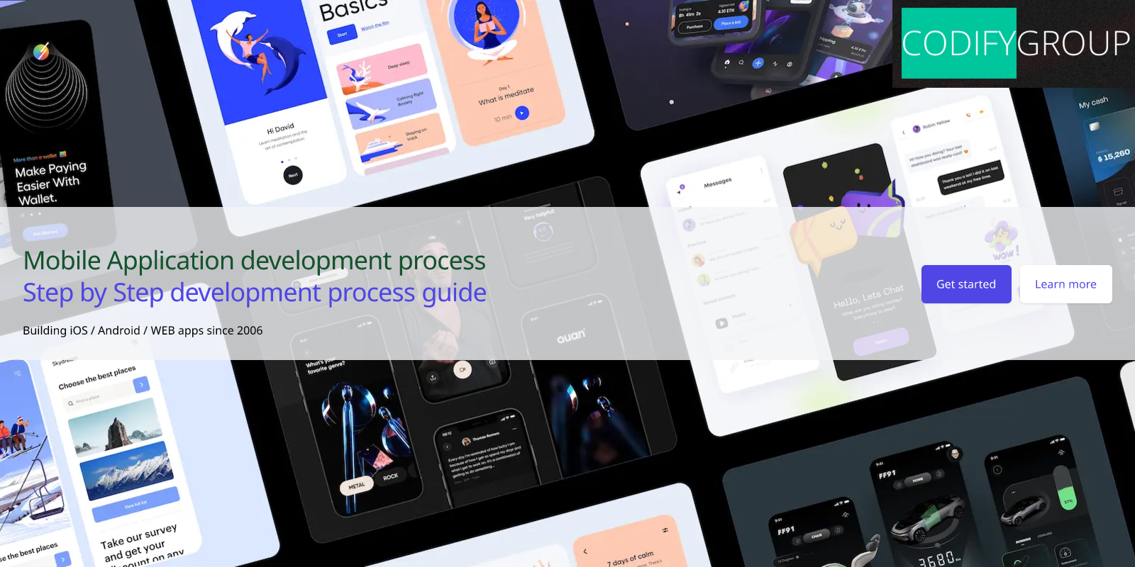 Application development steps. iOS, Android, WEB and PWA apps ...